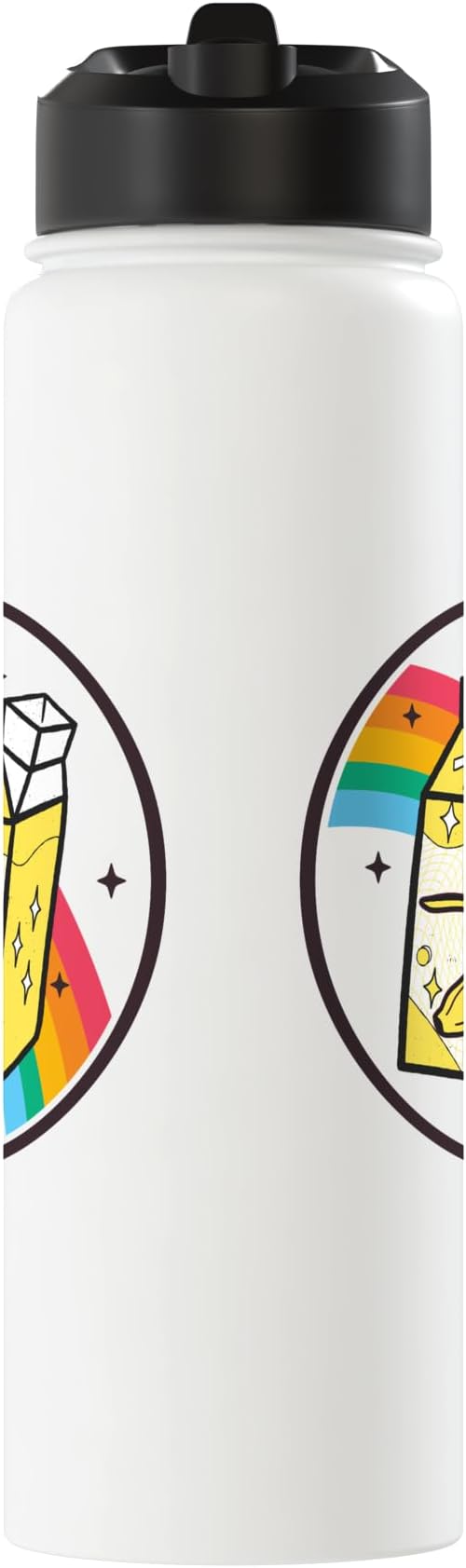 Banana Milk Carton Kawaii Retro Rainbow Anime Stainless Steel Insulated Water Bottle