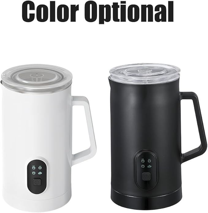 Matybobe Electric Milk Frother 4-in-1 400W 580ml/19.61oz Hot and Cold Milk Foamer Silent Operation Anti Slip Stainless Steel Milk Steamer for Latte Cappuccinos Macchiato Hot Chocolate Milk