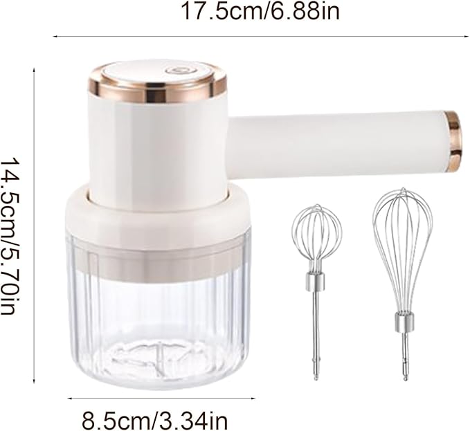 Electric Garlic Chopper | 300ml USB Rechargeable Food Processor - Garlic Chopper Electric,for Nut Chili Onion Meat Veggie Chicken Ginger Fruit Puree Kitchen Home