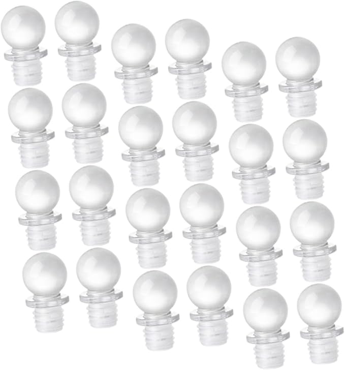 VOSAREA 24pcs Unique Glass Ball Wine Stoppers Decorative Bottle Stopper Caps Portable for Wine Perfume Oil Bottles