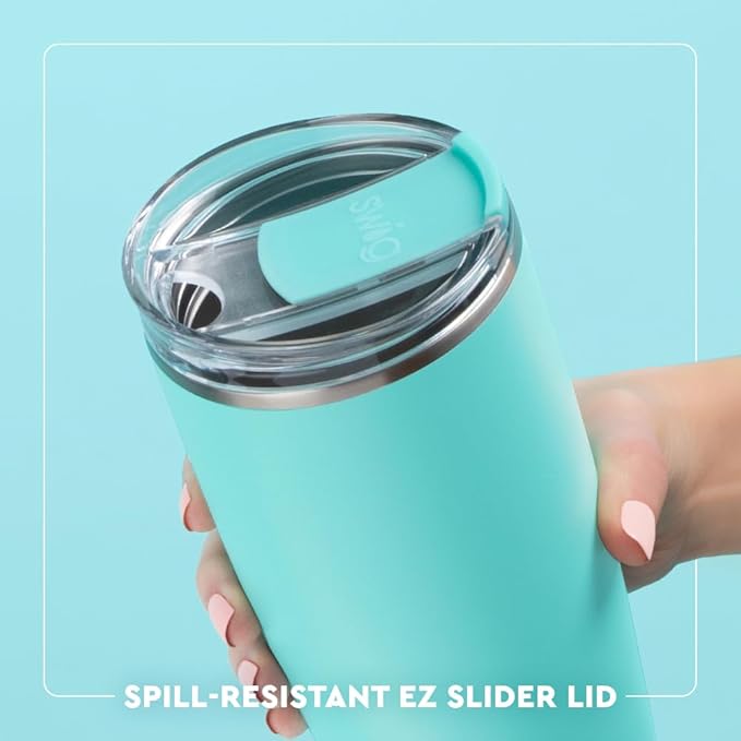 Swig Life 22oz Insulated Tumbler, Travel Coffee Tumbler with Lid, Cup Holder Friendly Travel Coffee Mug, Stainless Steel, 22 oz Tumblers, Reusable Insulated Mug with Lid (Candy Crush)