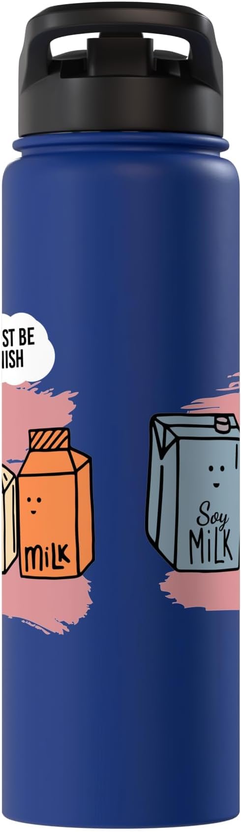 He Must Be Spanish I Milk Soy Milk Milk Carton Fun Soy Stainless Steel Insulated Water Bottle