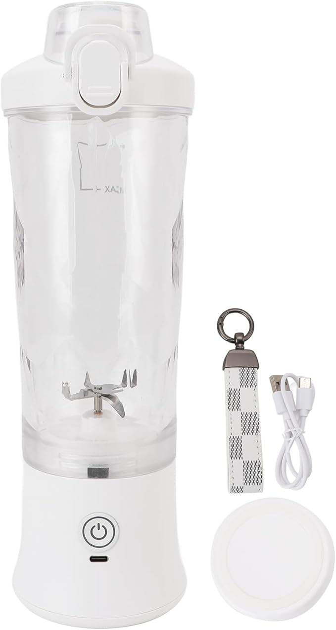 Irfora 600ml Portable Blender with RGB Light, Mini Juicer Cup for Smoothies, USB C Rechargeable Juicer Cup with Stainless Steel Blades