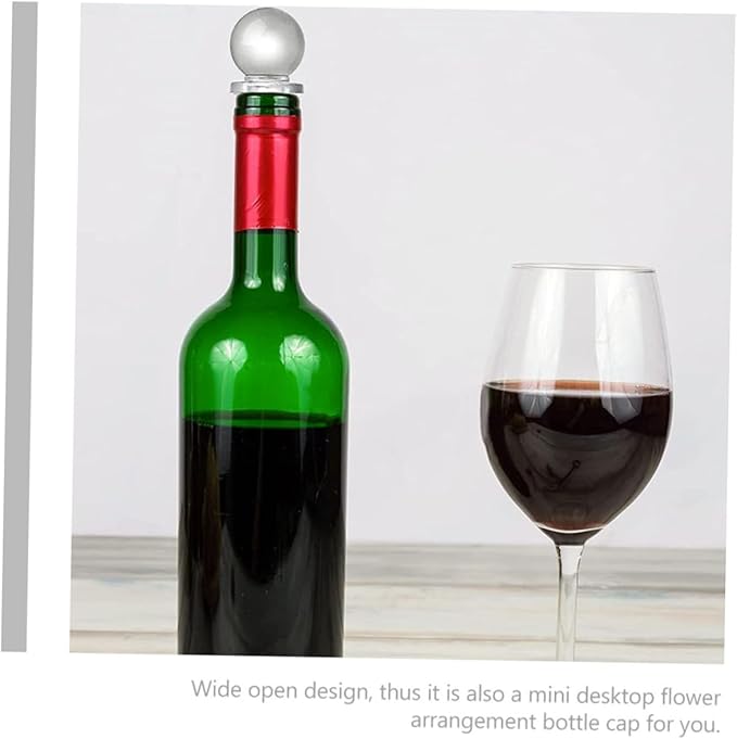 VALICLUD 24pcs Glass Ball Wine Stoppers High Polymer Aroma Container Caps Convenient Dispenser Stoppers for Perfume and Makeup Bottles for Wine Bottles and Glass Containers