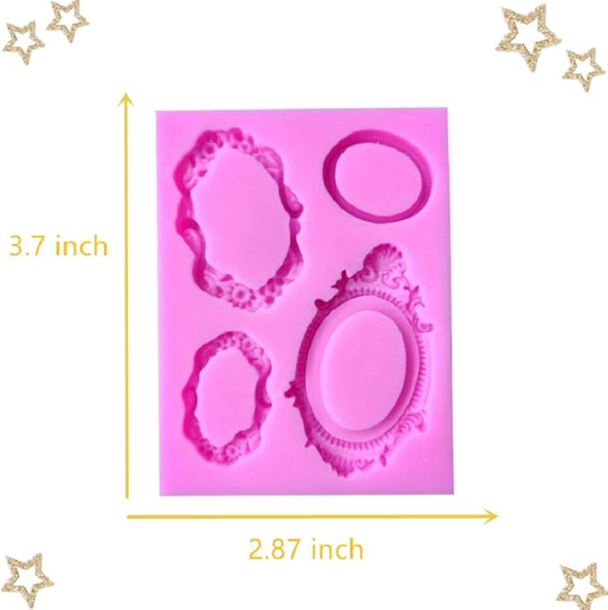 JeVenis Rose Flower Cake Frame Mold Cake Cupcake Decoration for Wedding Baby Bridal Shower