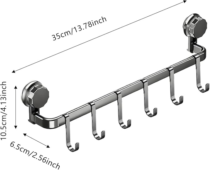 2026 Upgrad Wall Hooks Rack, Space Saving Utensil Holder for Kitchen Bathroom, No Drilling Wall Mounted Accessory Hanger, Kitchen Rail for Hanging Cooking Utensils Mugs Spoons (White_B)