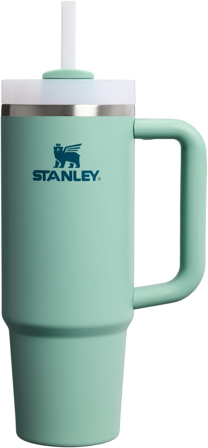 STANLEY Quencher H2.0 Tumbler with Handle and Straw 30 oz | Flowstate 3-Position Lid | Cup Holder Compatible for Travel | Insulated Stainless Steel Cup | BPA-Free | Spring Green