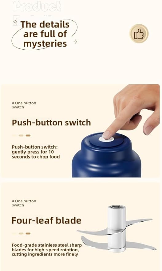 Household Electric Garlic Crusher, Cordless Mini Chopper With USB Rechargeable, Portable Food Processor for Garlic, Onion, Chili, Nuts, Vegetables (1 PCS Purple)