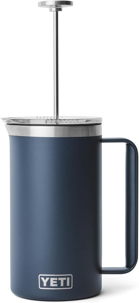 YETI Rambler 34 oz French Press with MagSlider Pitcher Lid Set, Navy