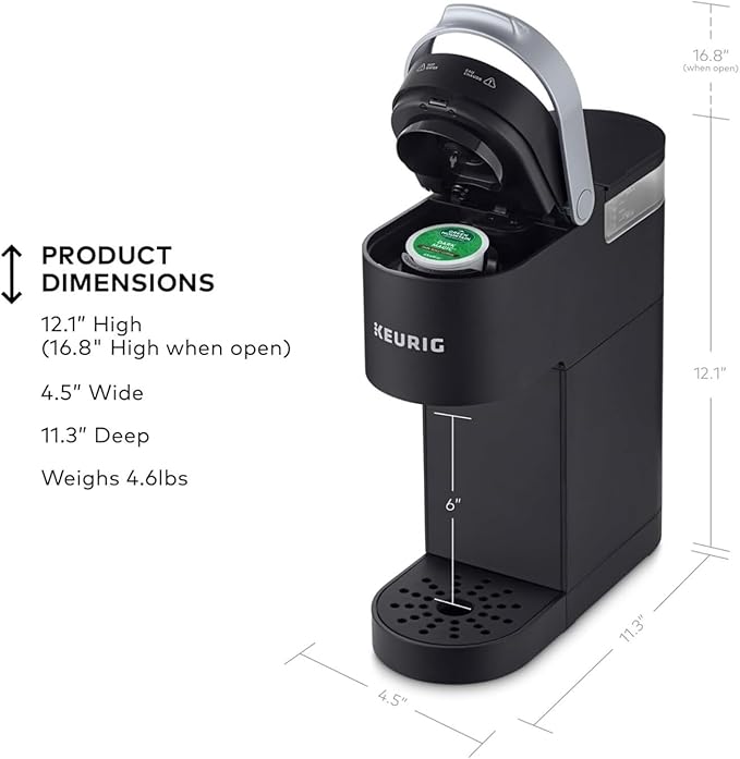 Keurig K-Mini Plus Single Serve K-Cup Pod Coffee Maker, with 6 to 12oz Brew Size, Stores up to 9 Pods,