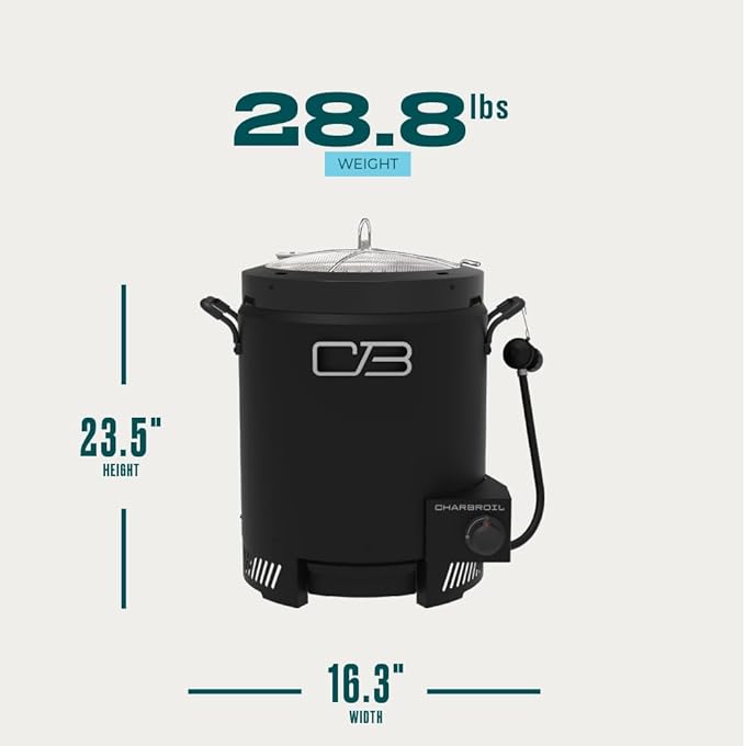 Charbroil The Big Easy Oil-Less Turkey Fryer | Outdoor Air Fryer | Propane Cooker, Black - 24102165