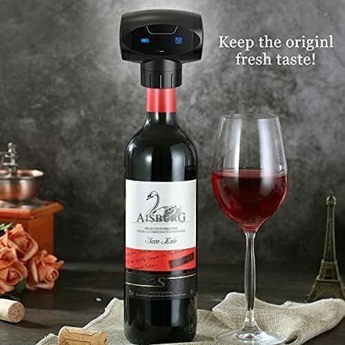 Electric Wine Stoppers, Automatic Wine Vacuum Pump, Reusable Wine Bottle Stoppers Cork Saver Plug, Wine Preserver Stopper - 2 Pack
