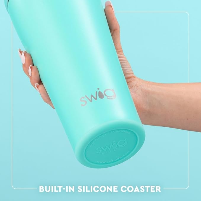Swig Life 32oz Straw Tumbler, Travel Coffee Tumbler with Lid, Cup Holder Friendly Travel Coffee Mug, Stainless Steel, 32 oz Reusable Insulated Coffee Mug (Saturdays In Baton Rouge)