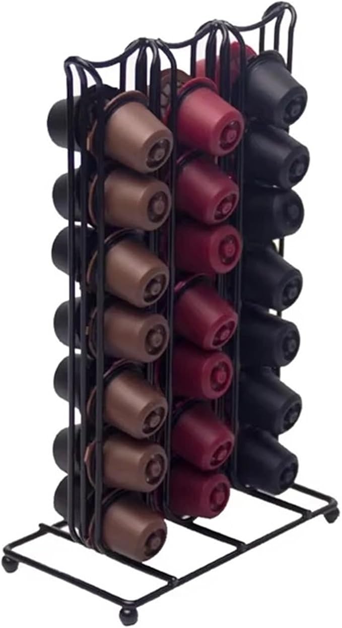 Coffee Capsule Holder Rotating Coffee Pod Rack Carousel Storage Capsule Stand Holder, Compatible For Dolce Gusto,(Black 1pcs)