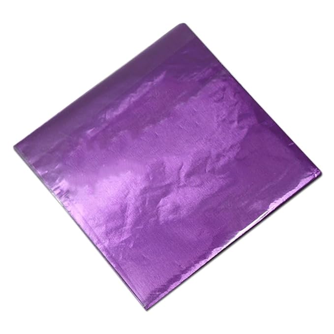 PABCK 500 Pcs 5 Colors Chocolate Candy Wrappers Aluminium Foil Wrapping Papers Square Sweets Lolly Paper Food Tin Foil Wrappers for Candy Packaging Decoration (3.54x3.54 inches)
