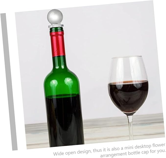 MAGICLULU 24pcs Glass Ball Wine Stoppers Decorative Container Stopper Aroma Dispenser Oil Bottle Wine Tasting Party Supplies