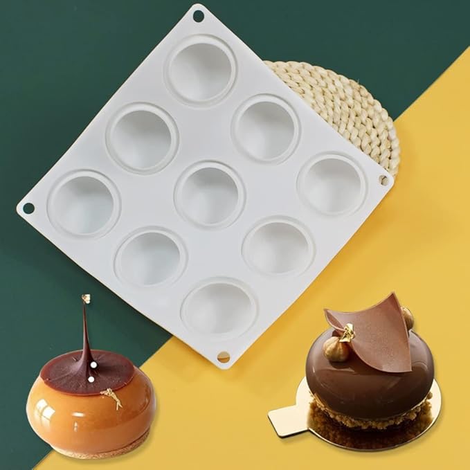 Silicone Mold Fondant Cake Mold DIY Chocolate Baking Tools Cake Decoration Accessories Bakeware (Round)