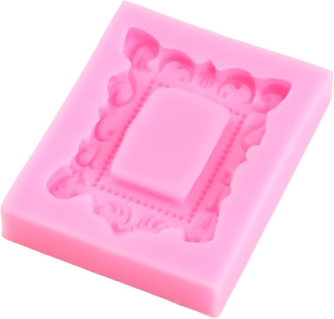 Mujiang Photo Frame Fondant Molds Picture Frames Silicone Mold For Cake Decorating Cupcake Topper Chocolate Candy Polymer Clay Set Of 4