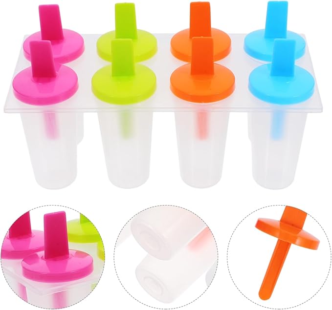 Zerodeko Ice Pop Mold, Set 24 Pcs Reusable Silicone Freezer Trays for Diy Ice Cream Treats Kids Parties and Healthy Summer Snacks