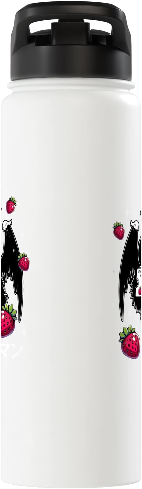 Mothman Cryptid Kawaii Strawberry Milk Shake Carton Stainless Steel Insulated Water Bottle