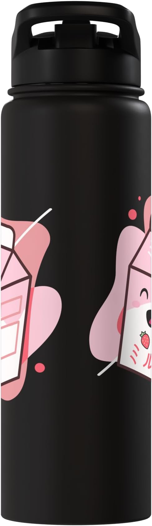 Kawaii Milk Cow Retro Japanese Strawberry Strawberry Milk Stainless Steel Insulated Water Bottle