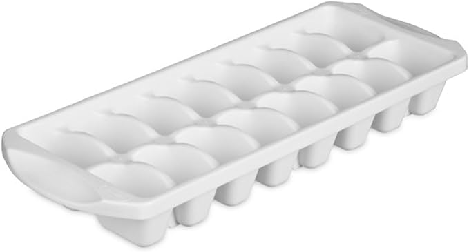 Sterilite Stacking Ice Cube Tray, Save Space and Stack Trays in Freezer - White, 12-Pack