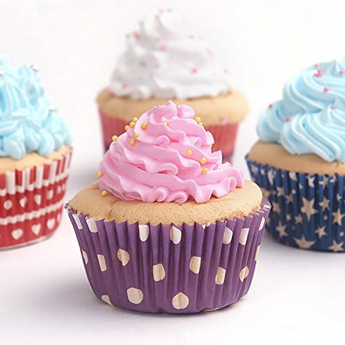 500 Packs Random Colorful Premium Greaseproof Cupcake Liners No Muffin Pan Needed Cupcakes