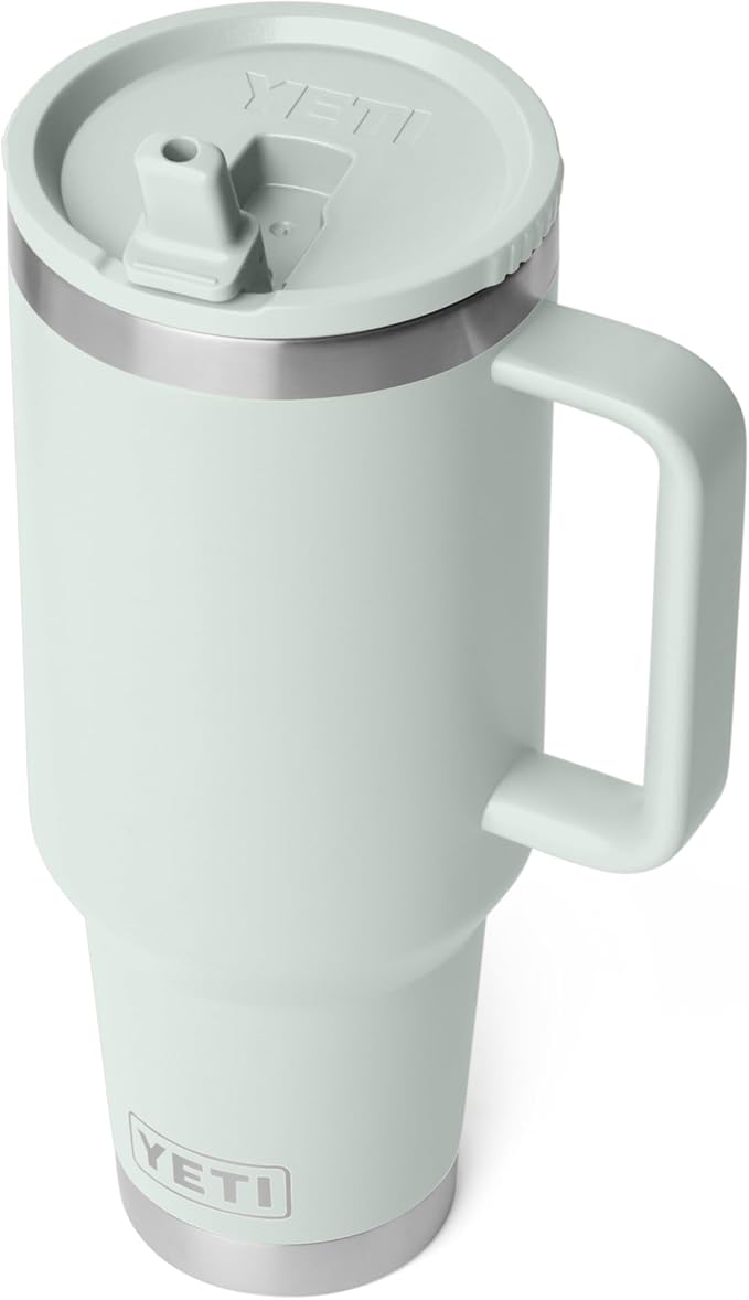 YETI Rambler 40 oz Travel Mug with Flip Straw Lid – Stainless Steel, Vacuum Insulated, Leakproof, Cup Holder Friendly