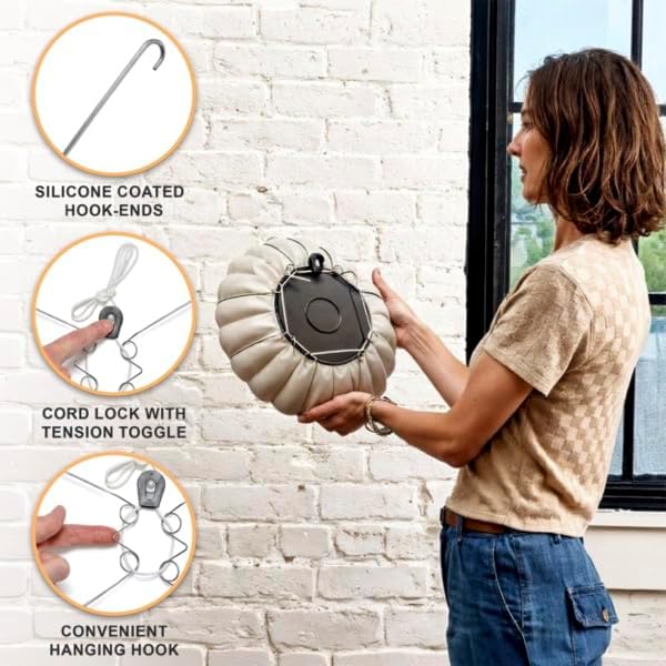 Display Buddie Adjustable Wall Plate Hanger - Secure For Oval Square Round Rectangle Wall Display - Steel - Silicone Hooks - Small 9"-13" up to 8 lbs