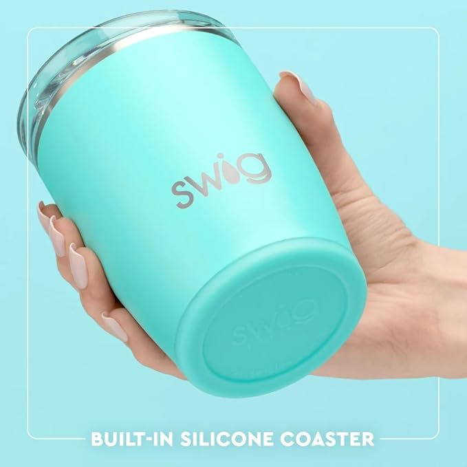 Swig Life 12oz Insulated Tumbler, Travel Coffee Tumbler with Lid, Cup Holder Friendly Travel Coffee Mug, Stainless Steel, 12 oz Reusable Insulated Coffee Mug (Saturdays in Tallahassee)