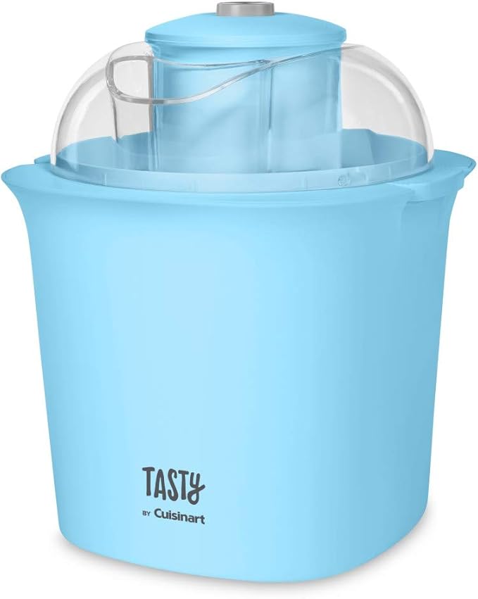 Tasty by Cuisinart ICM100TBL Ice Cream Maker, 8.71"(L) x 8.71"(W) x 10.49"(H), Blue