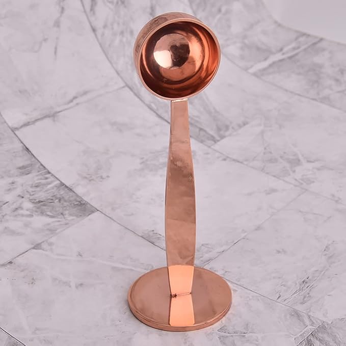 Coffee Scoops, 1 PC 15 ML (1 TPSP) Rose Gold 304 Stainless Steel Espresso Coffee Measuring Spoon 1 Tablespoon Measure Spoon with Pressed Bottom Fits Coffee Container for Ground Coffee Tea Salt
