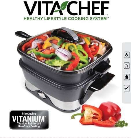 Steamer Skillet by VitaChef Electric Multi Cooker/Steamer