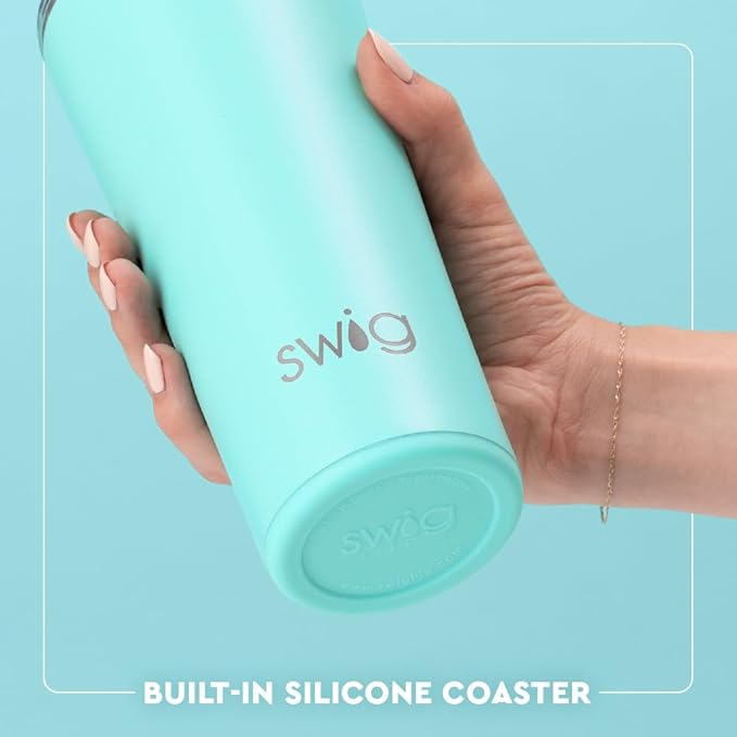 Swig Life 22oz Insulated Tumbler, Travel Coffee Tumbler with Lid, Cup Holder Friendly Travel Coffee Mug, Stainless Steel (Confetti)