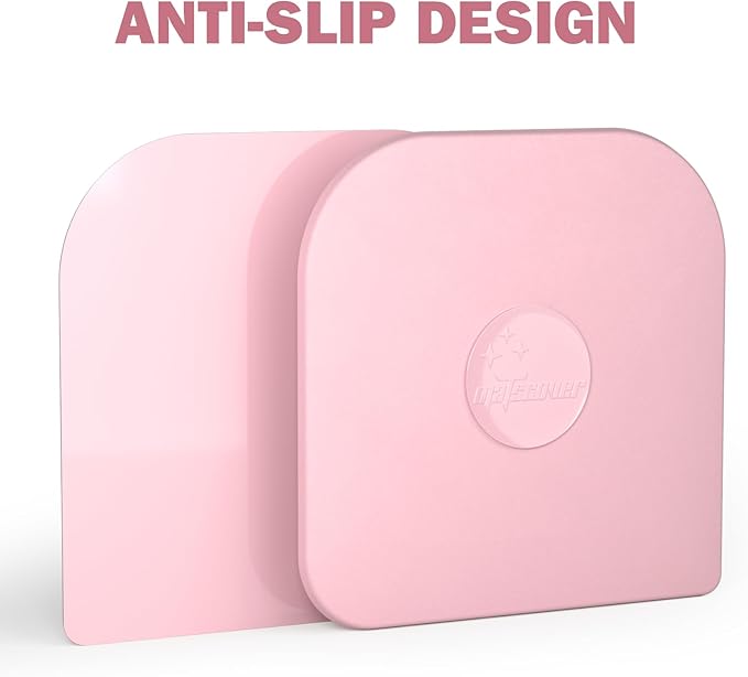 Pan Scraper, 10 Pcs Pot Scraper Plastic, Pot Scraper Non Scratch for Cast Iron, Pot and Pan Cleaning, Sturdy Scraper Kitchen Tool，Pink