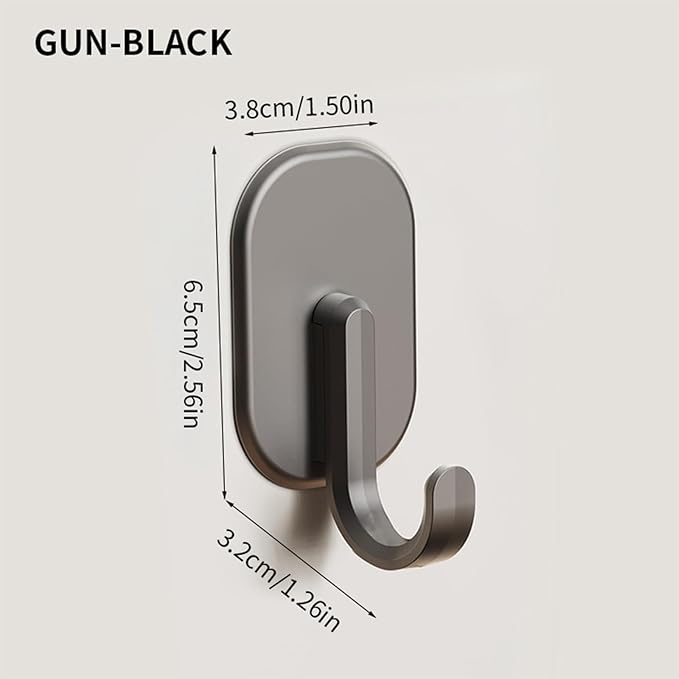 3-Pack Magnetic Hooks - No Drill Space Saving Hooks for Kitchen, Bathroom & Office, Heavy Duty Black Refrigerator Hooks for Towels & Keys
