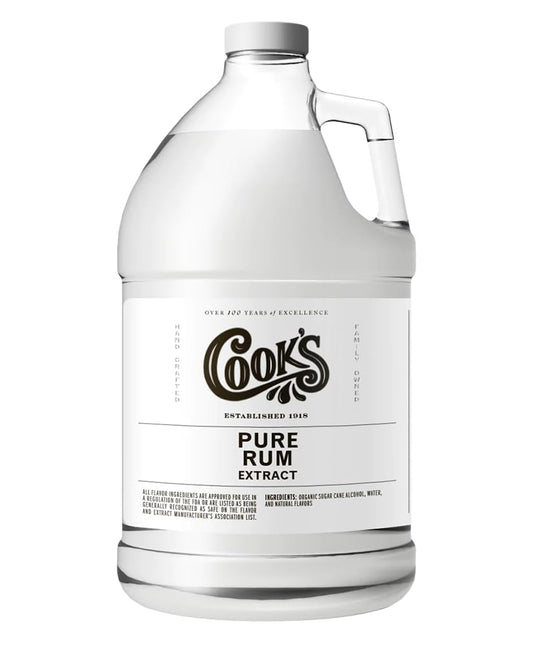 Cook's, Pure Rum Extract, For Baking, Ice Cream, Candies, Cakes, 128 oz (1 Gallon)…