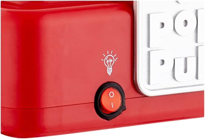 Pop Pup Popcorn Machine - 2.5oz Popper with Stainless-Steel Kettle, Serving Tray, Warming Light and Accessories by Great Northern Popcorn (Red)