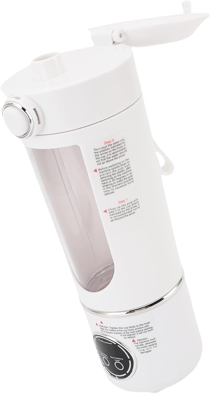 Portable Blender, 700ML 12 Blades Rechargeable Mini Juicer Cup Travel Blender with Magnetic Lock for Gym Home Office Sports Outdoor (White)