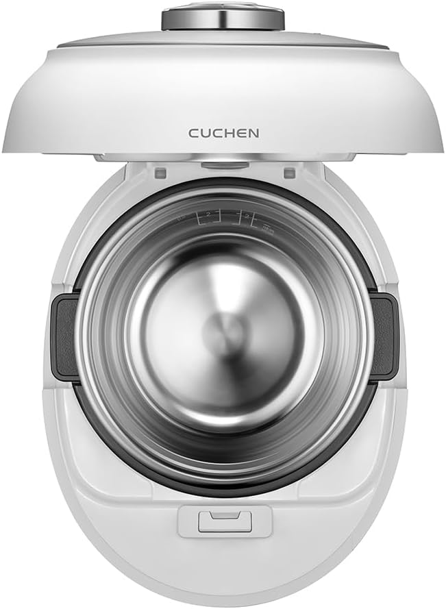 Cuchen IH Pressure Rice Cooker 6 Cup - 2.1 Bar Ultra High-Pressure Cooker for Multi-Grain & White Rice - 316Ti Stainless Steel Inner Pot, Induction Heating, Made in Korea, White, CRT-RPD0610IEWUS