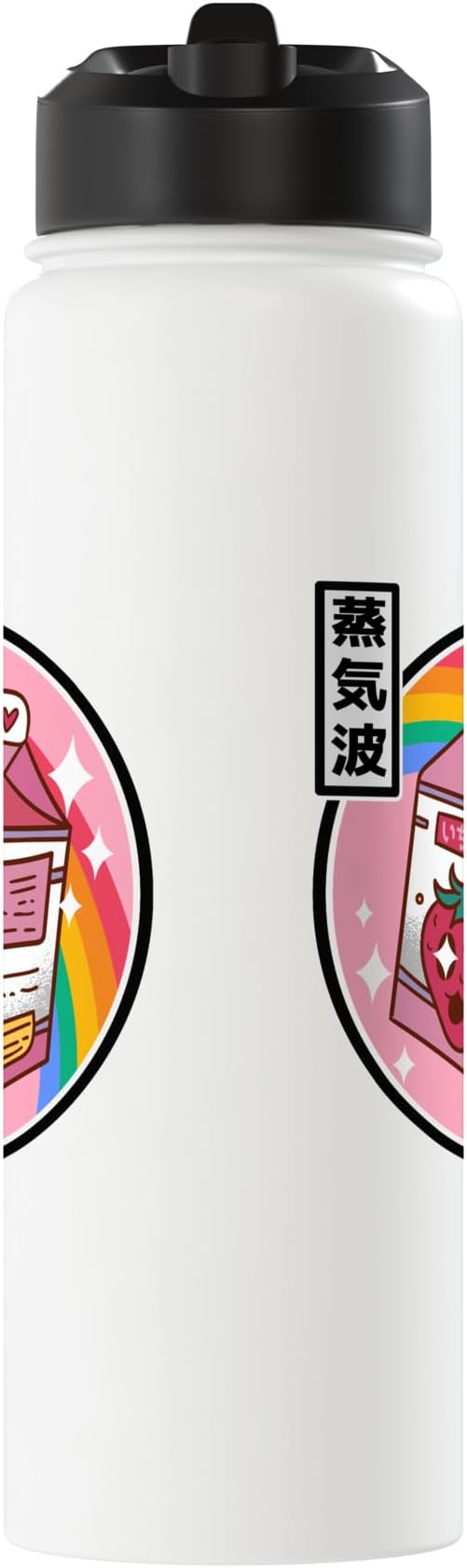 Strawberry Milk Carton Kawaii Rainbow Anime Stainless Steel Insulated Water Bottle