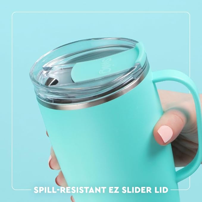 Swig Life 18oz Travel Mug, Insulated Tumbler with Handle and Lid, Travel Coffee Mug, Cup Holder Friendly, Stainless Steel 18 oz Tumbler, Reusable Insulated with Lid (Giddy Up)