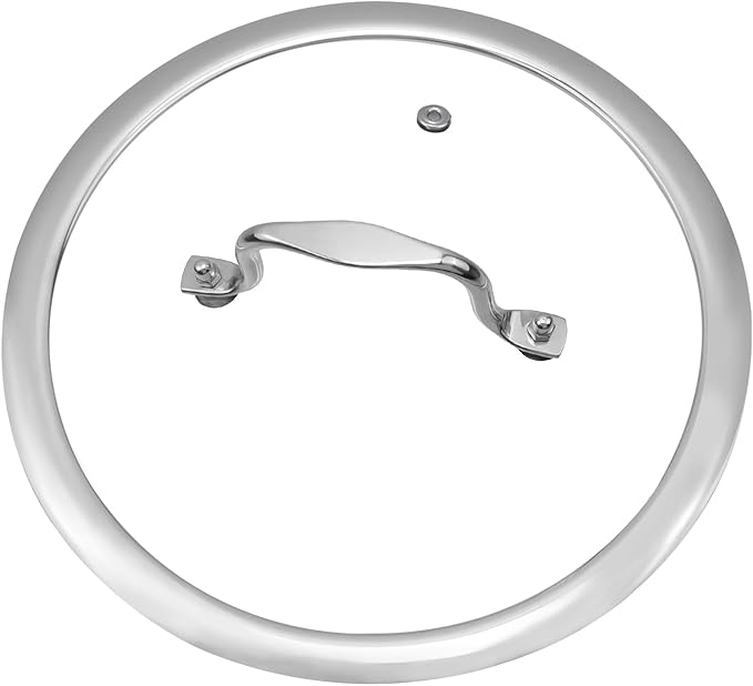 HEVSTIL 10 Inch Tempered Glass Lid Pan Lid for Frying Pan Glass Lid with Stainless Steel Handle Pan Lid Glass Vented Skillet Cover for Frying Pan Lodge Cast Iron Skillet