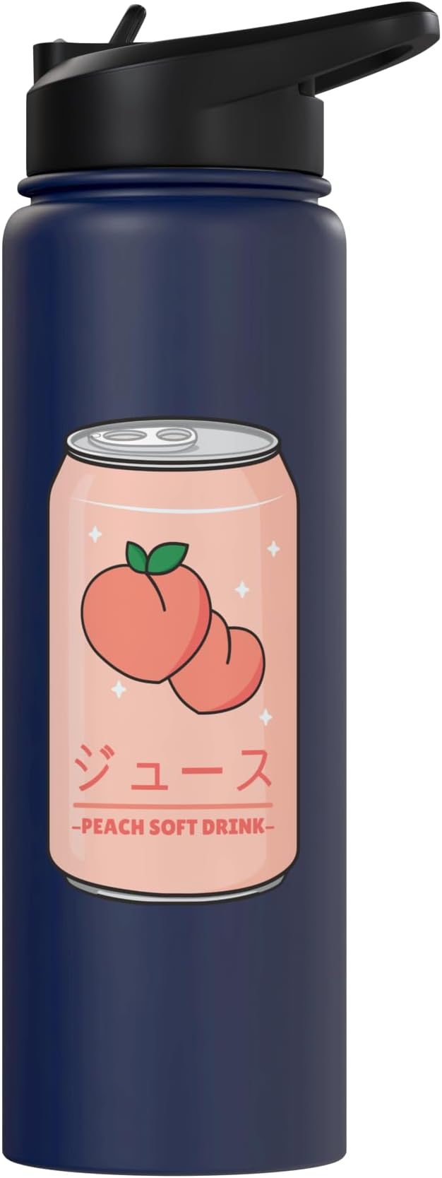 Kawaii Soft Drink Aesthetics Japanese Peach Juice Stainless Steel Insulated Water Bottle