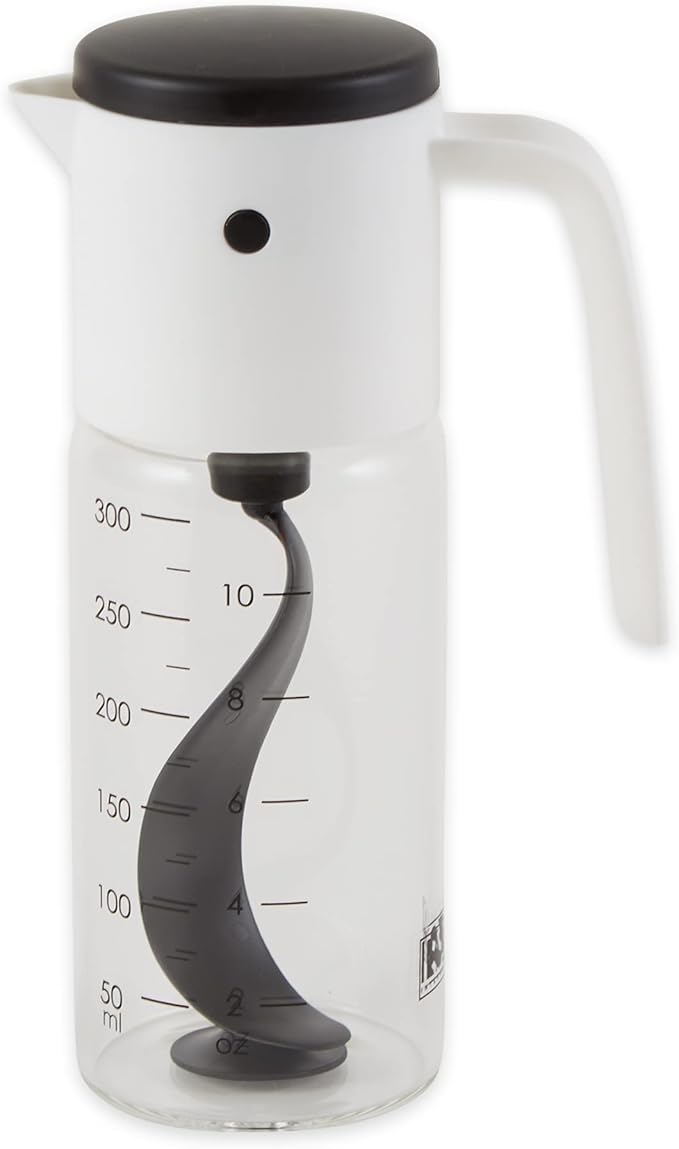 RSVP International Kitchen Accessories Collection Oil & Dressing, Mixer, 1.25 Cup Capacity, Glass Bottom (Pack of 2)