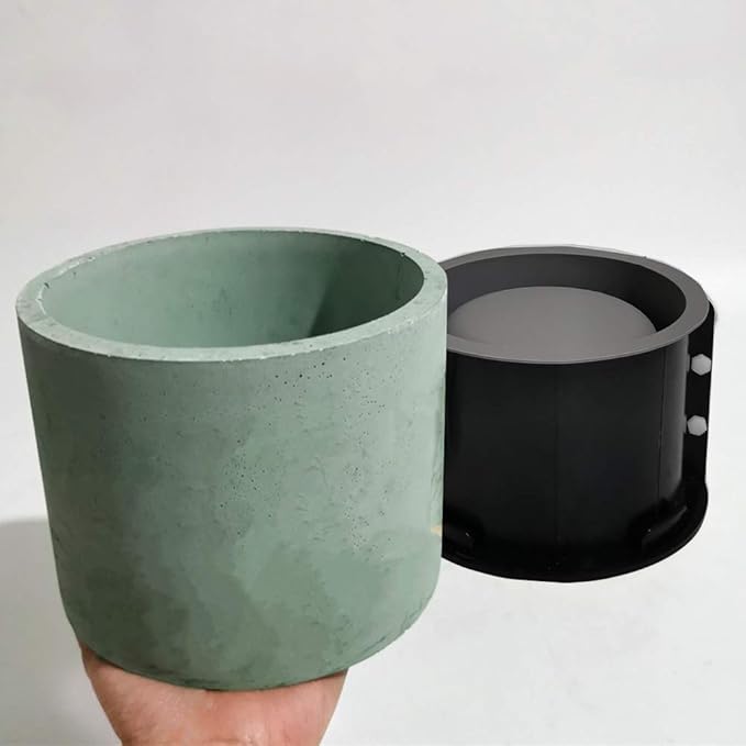 6inch Silicone Flower Pot Mold, Double Layer Round Concrete Flower Pot Molds, Large Succulent Planter Silicone Molds, for Succulent Bonsai Decorating, DIY Flowers Pots Mold, Garden Decorations