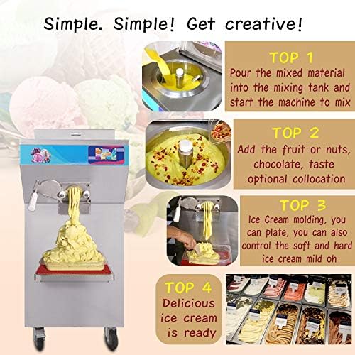 Kolice NEW Commercial vertical fruit hard ice cream machine, gelato ice cream machine, batch freezer, sorbetto making machine, Italian ice machine, snack food equipment