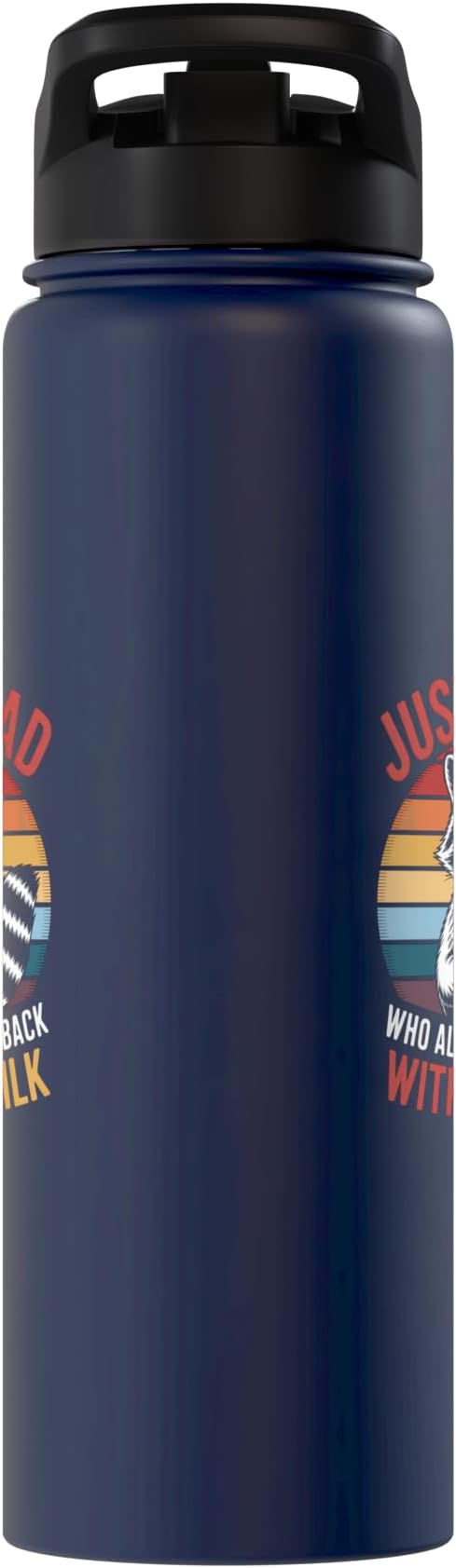 Just a Dad Who Came Back With Milk Raccoon Stainless Steel Insulated Water Bottle