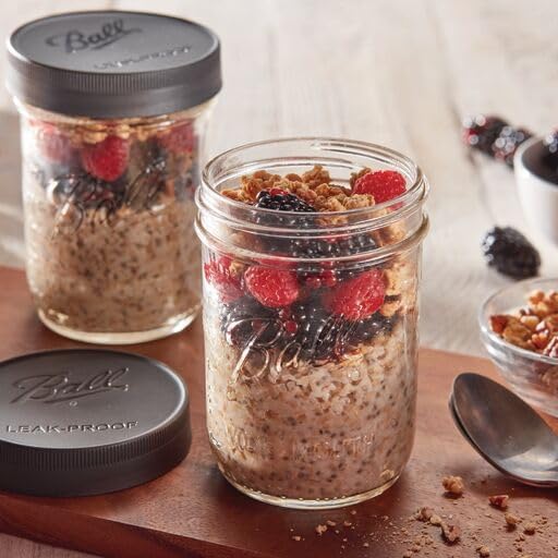 Ball Leak-Proof Plastic Lids for Glass Mason Jars, Used for Canning, Pickling, Juice, Jam, Jelly (Wide, 6 Count (Pack of 2))