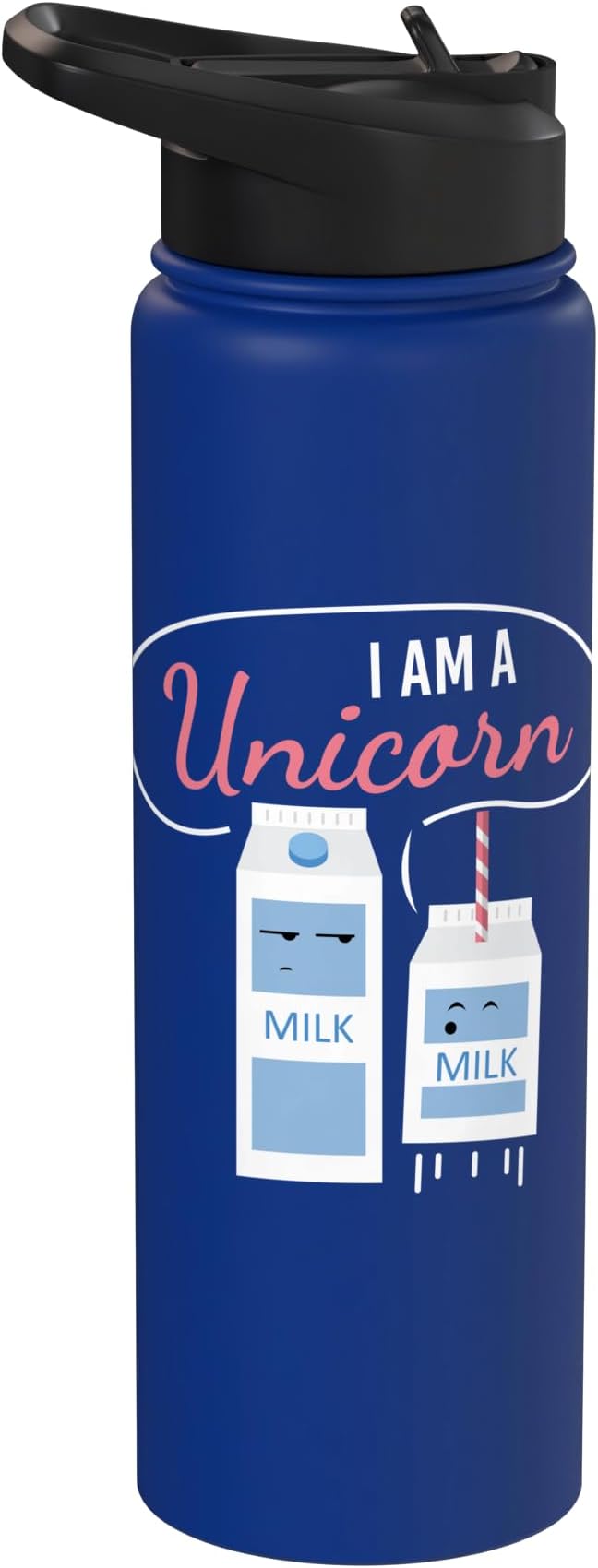 I Am A Unicorn I Milk Funny Funny Milk Carton Fun Unicorn Stainless Steel Insulated Water Bottle